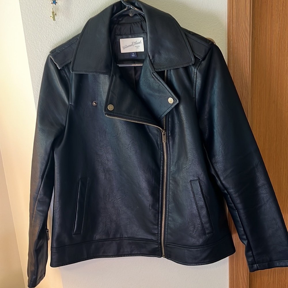 Black faux leather jacket